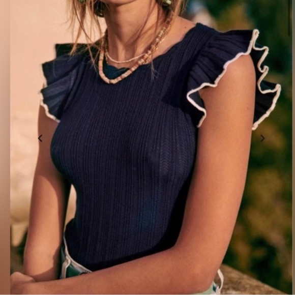 Sezane Tops - Sezane Nathan Knit Top Sz S